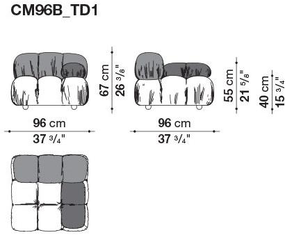 B&B Italia Модульный кожаный диван с тафтингом Camaleonda sun-id-1503982 - Вид №12