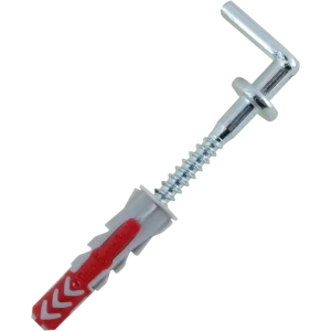 Дюбель для всех типов стен DuoPower 5x25 мм крюк прямой цвет серый/красный 8 шт.