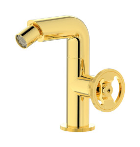 Смеситель для биде на 1 отверстие в комплекте с донным клапаном. WE ARE IB b1220oo Gold Bold