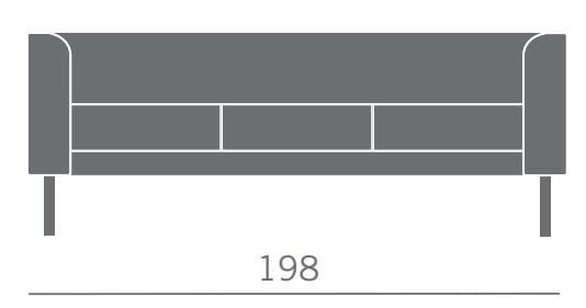 3-местный кожаный диван Kastel ARCH-00060138 - Вид №2