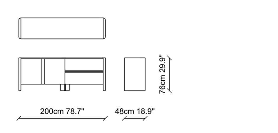 Деревянный шкаф с распашными дверцами и ящиками NDESIGN Ezora ARCH-00015301 - Вид №4
