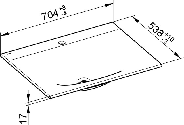 31140310701 Керамический умывальник KEUCO Edition 11 - Вид №3