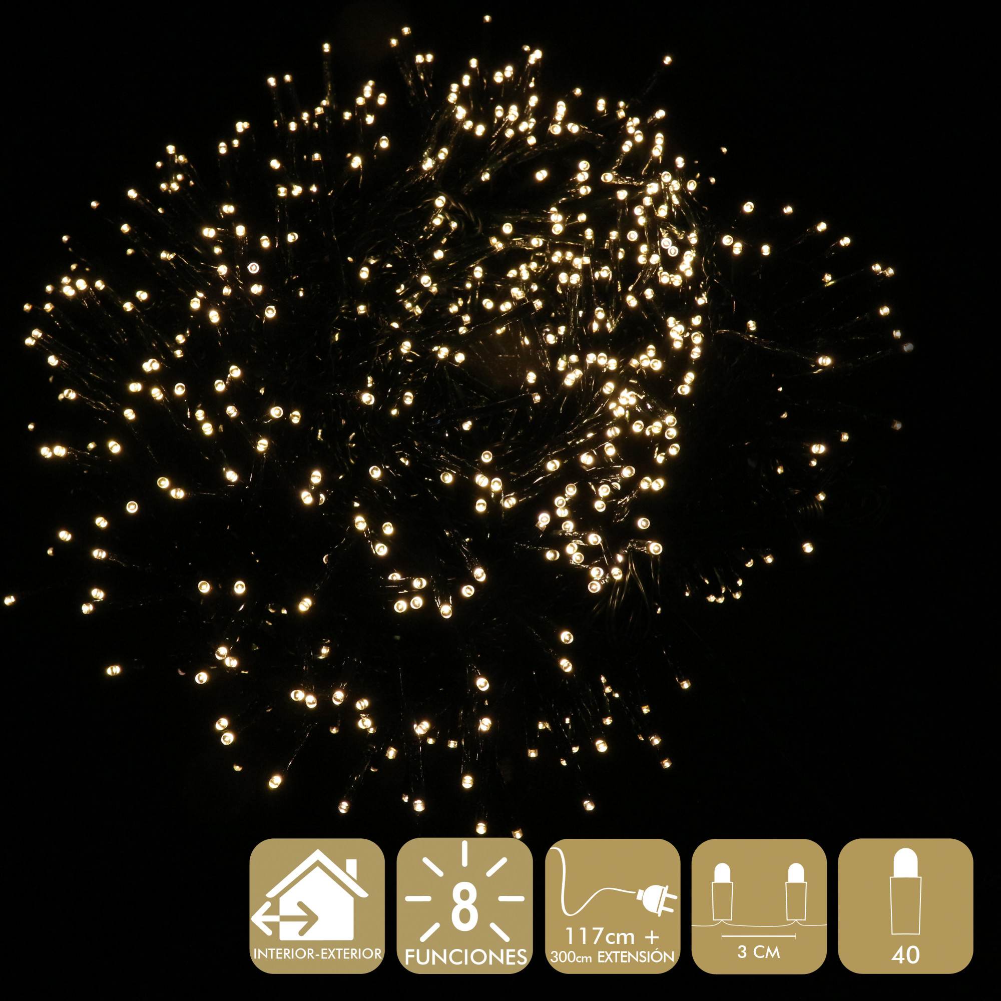 DZ-110-153 ГИРЛЯНДА 40 LED (220V) TO4ROOMS 