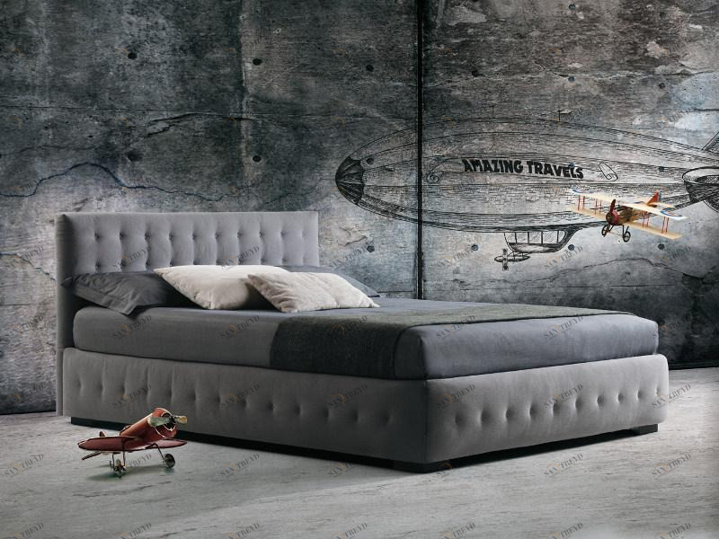 Milano Bedding Кровать-контейнер с тафтинговым изголовьем sun-id-1466650