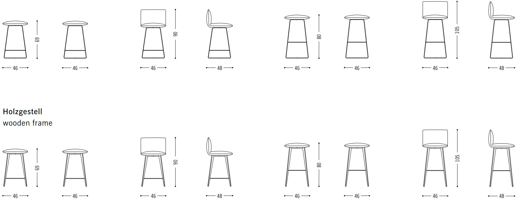 COR Барный стул со спинкой Jalis sun-id-1508336 - Вид №3