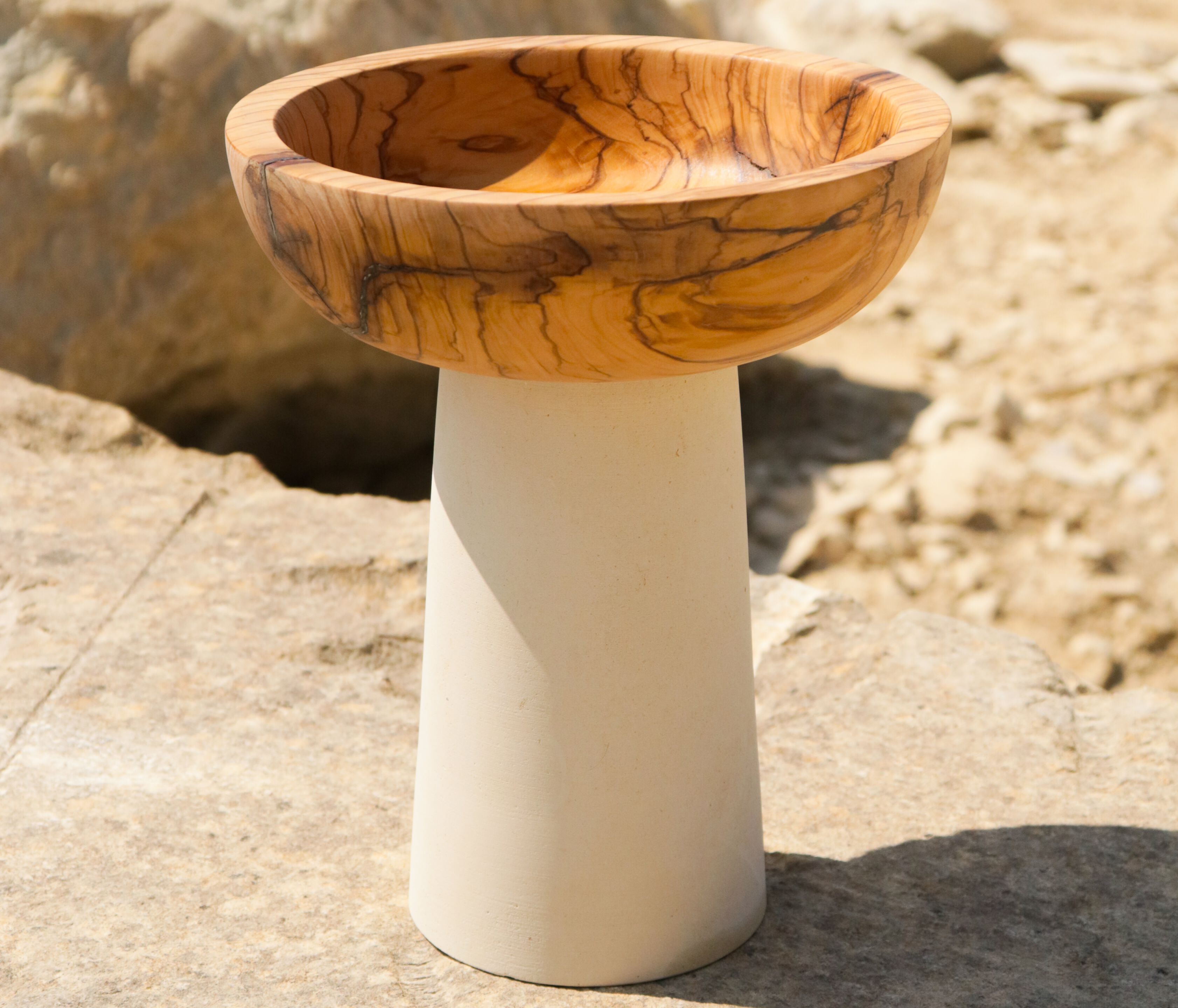 Каменная чаша из Лечче и оливкового дерева PIMAR Rito ARCH-00140514 - Вид №4