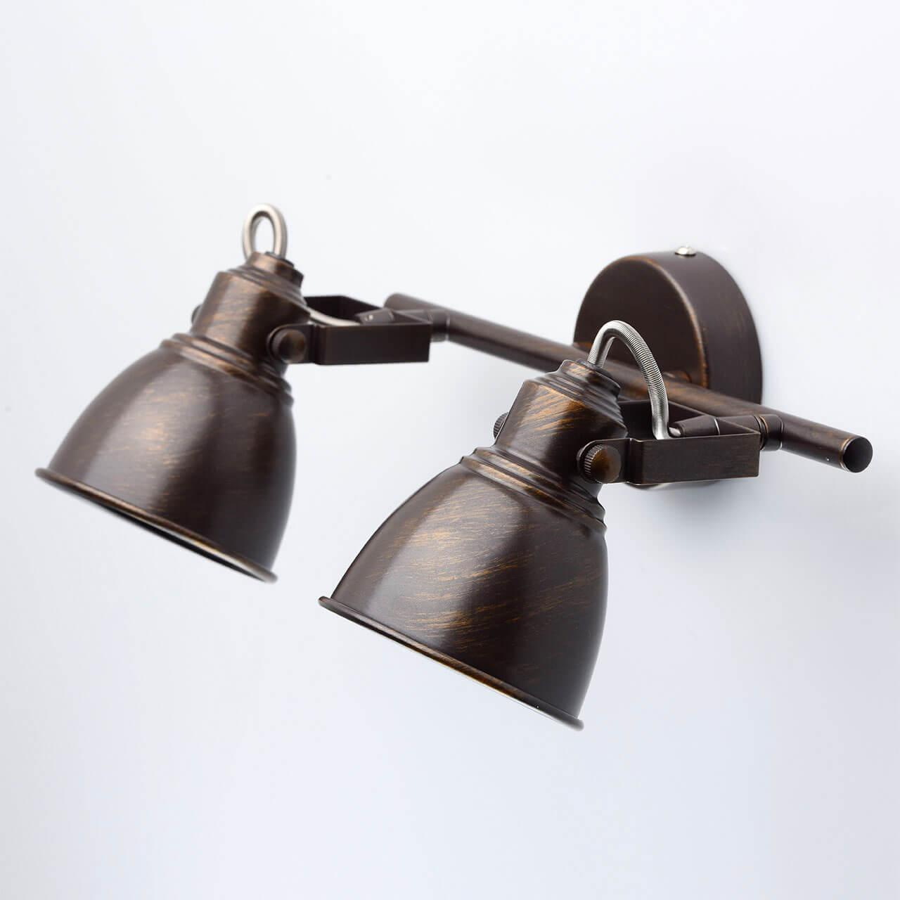 Спот настенный на 2 лампы коричневый "Ринген" 547020702 DE MARKT РИНГЕН 00-3926256 Коричневый  - Вид №1