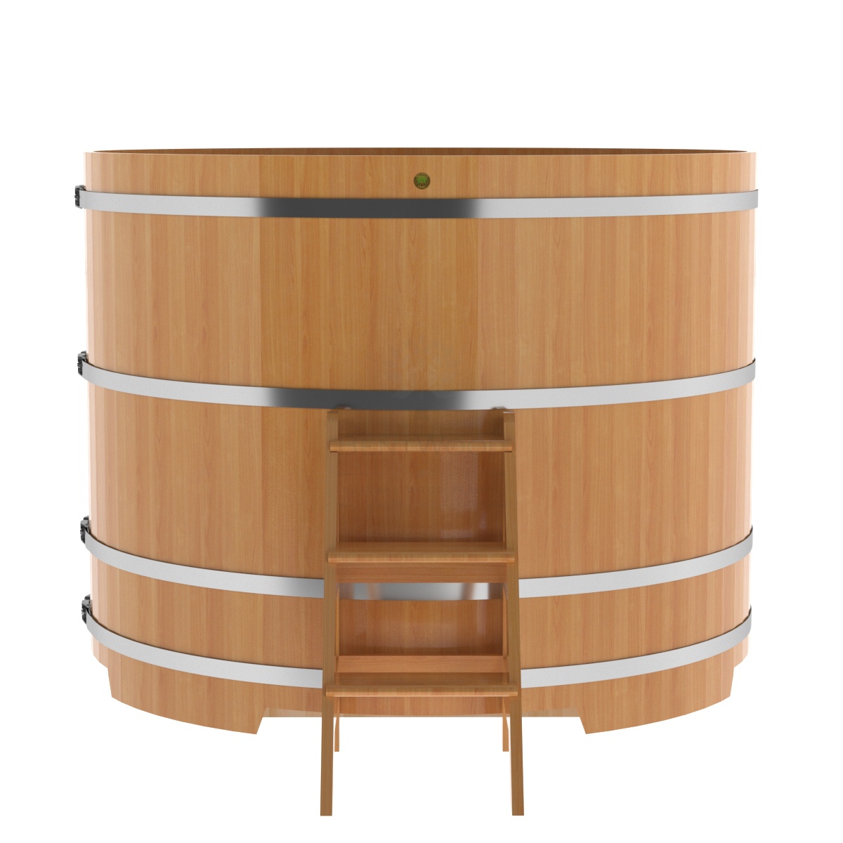 1218 Купель круглая из лиственницы d=1,80х1,4 натуральная премиум Alyarus  - Вид №3