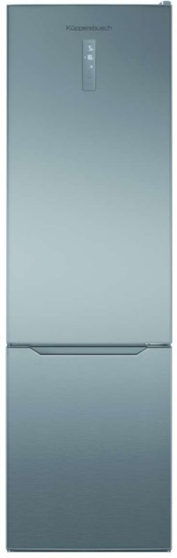 9255915 Холодильник с морозильником   Kuppersbusch FKG 6500.0 E серебристый STDN-0075486