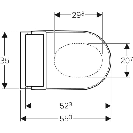 146.294.SI.1 Подвесной унитаз настенный Белый Geberit  Германия  - Вид №2