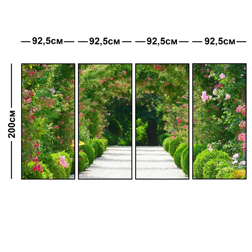 Фотообои флизелиновые Арка из роз 370x200 см МОСКОВСКАЯ ОБОЙНАЯ ФАБРИКА Malex factory STLM-2099595 - Вид №2