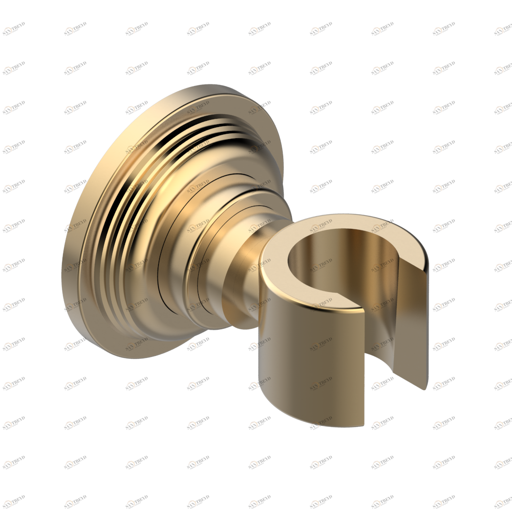 U9R-53F Кронштейн стационарный встраиваемый в стену Thg-paris Grand central с ручками-крестиками с белым ониксом Matt Umber PVD U9R 53F CAT.F