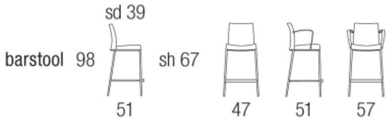 JORI Высокий табурет со спинкой Perla sun-id-1468000 - Вид №3