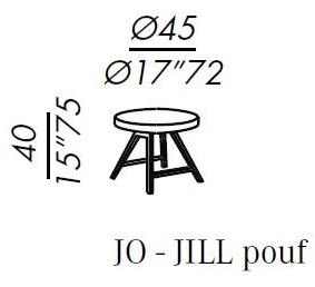 Meridiani Низкий табурет из ткани с подставкой для ног Jo & jill sun-id-1483934 - Вид №3