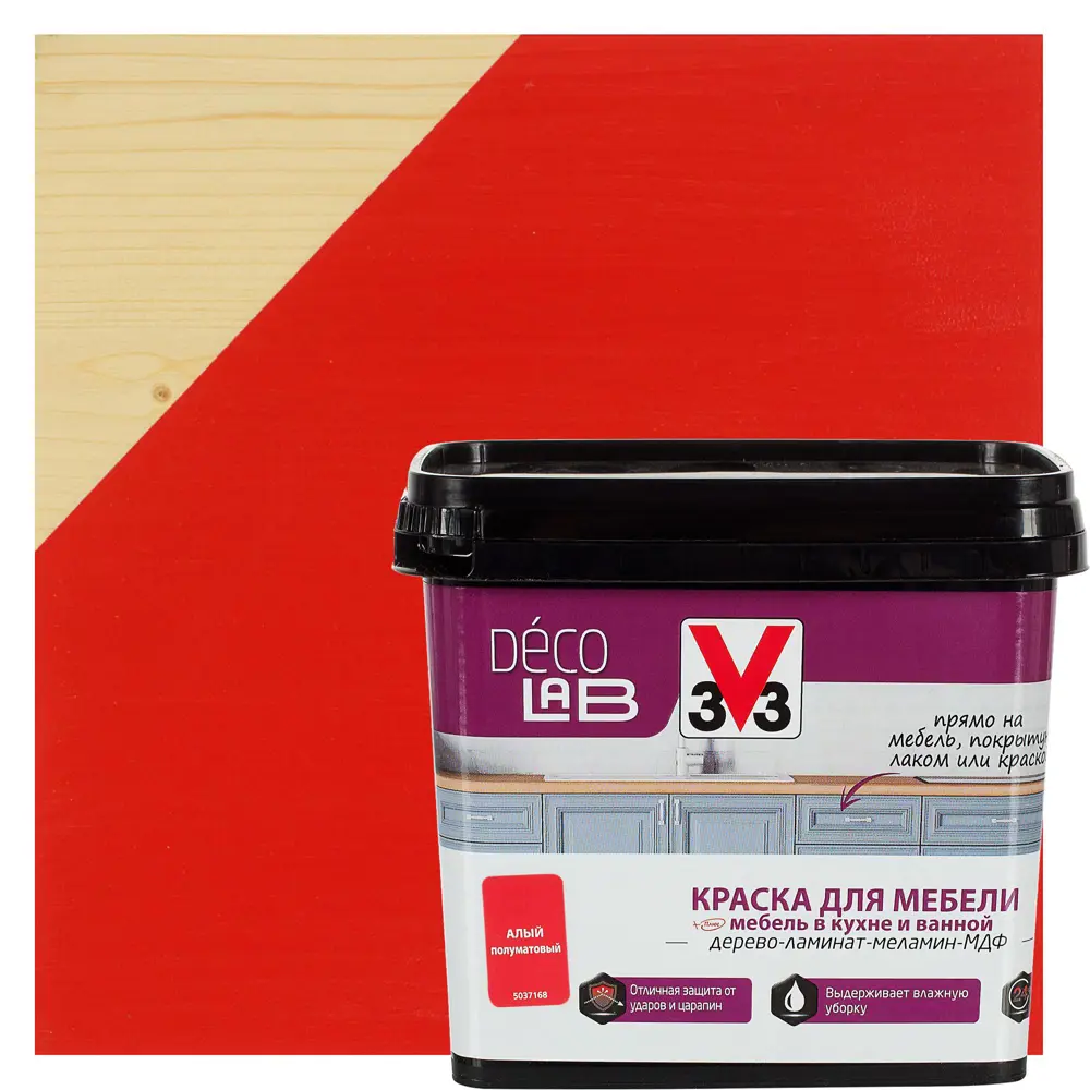 Краска для мебели V33 Decolab цвет алый 0.75 л STLM-2176401