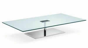 Tonelli Design Низкий прямоугольный журнальный столик из закаленного стекла Farniente