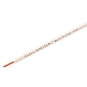 Провод Камкабель ПуВнг(А)-LS 1x6 цвет белый 200 м на отрез