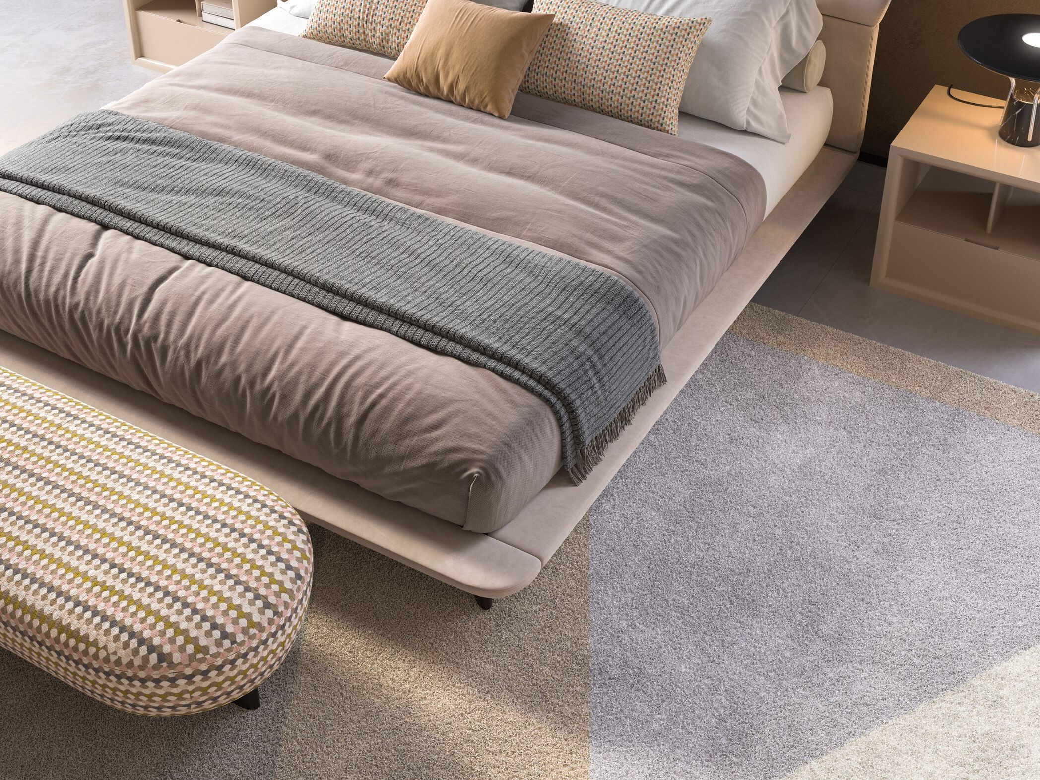 Мягкая скамейка из ткани CPRN HOMOOD Shapes 2025 ARCH-00149428