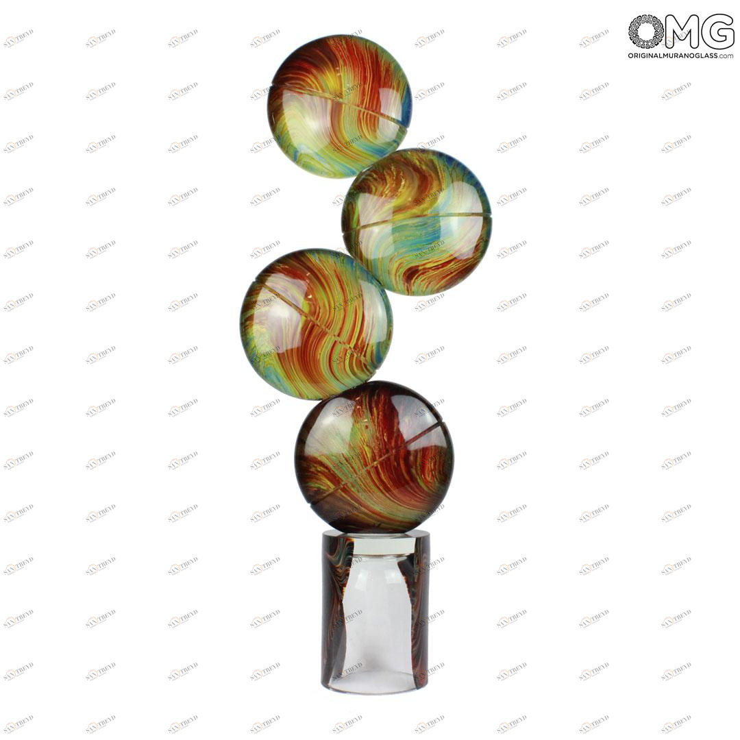 1575 ORIGINALMURANOGLASS Скульптура Галактика - халцедон - автор Andrea Tagliapietra - муранское стекло 30 см 