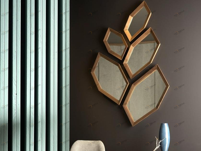 Arte Brotto Настенное зеркало из дерева и стекла Leonardo sun-id-1349390