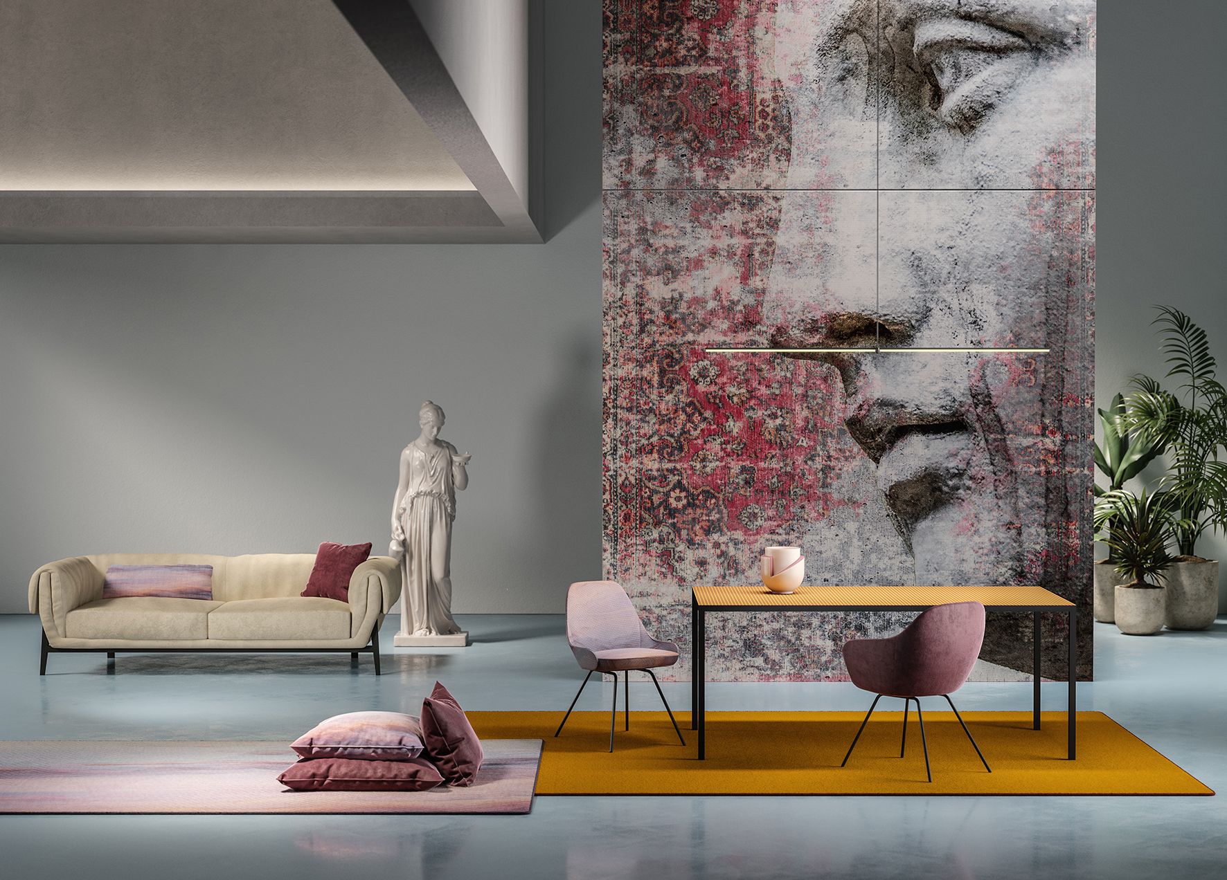 Мягкий тканевый стул с подлокотниками MOMENTI Home &amp ARCH-00053649 - Вид №3