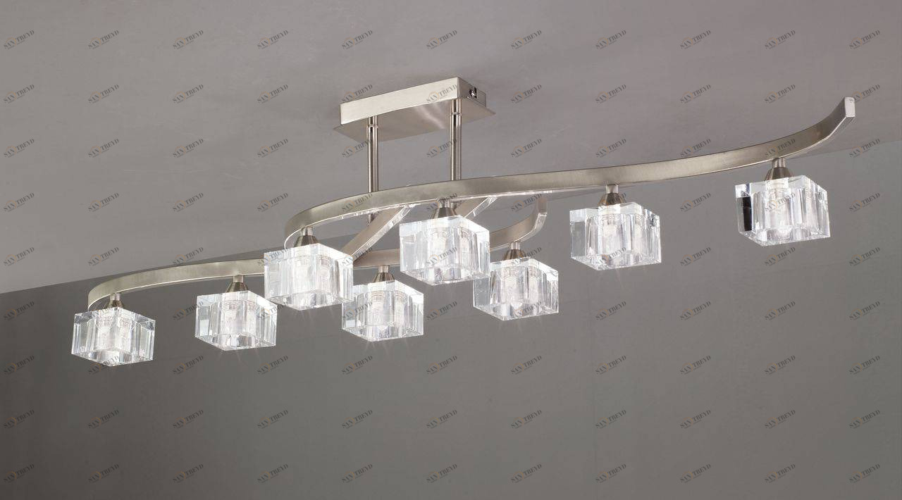 Потолочная люстра Mantra Cuadrax 1111 MANTRA ДИЗАЙНЕРСКИЕ, CUADRAX CHROM MATTE 058846 Белый;серебро 