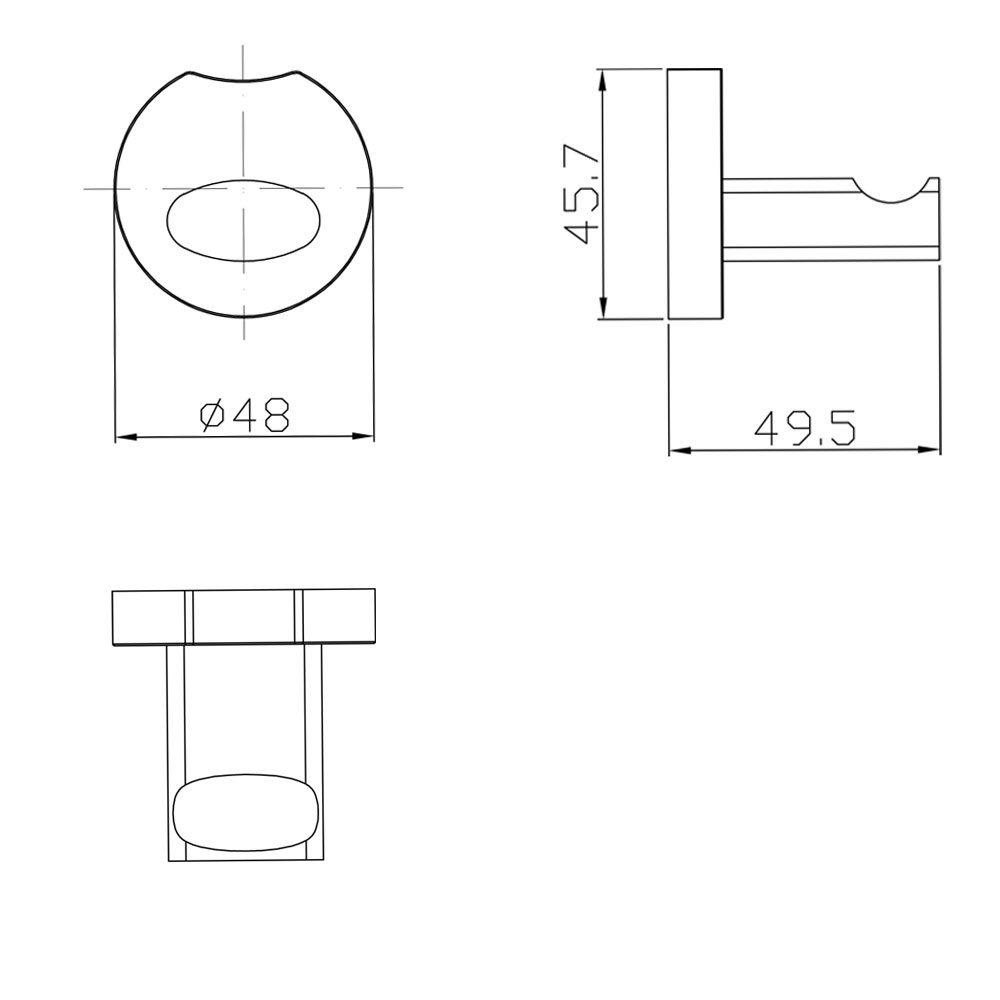 R53901 Крючок одинарный Raiber  - Вид №1