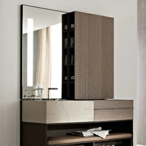 Toscoquattro Зеркало с люминисцентной подсветкой Elements мокко