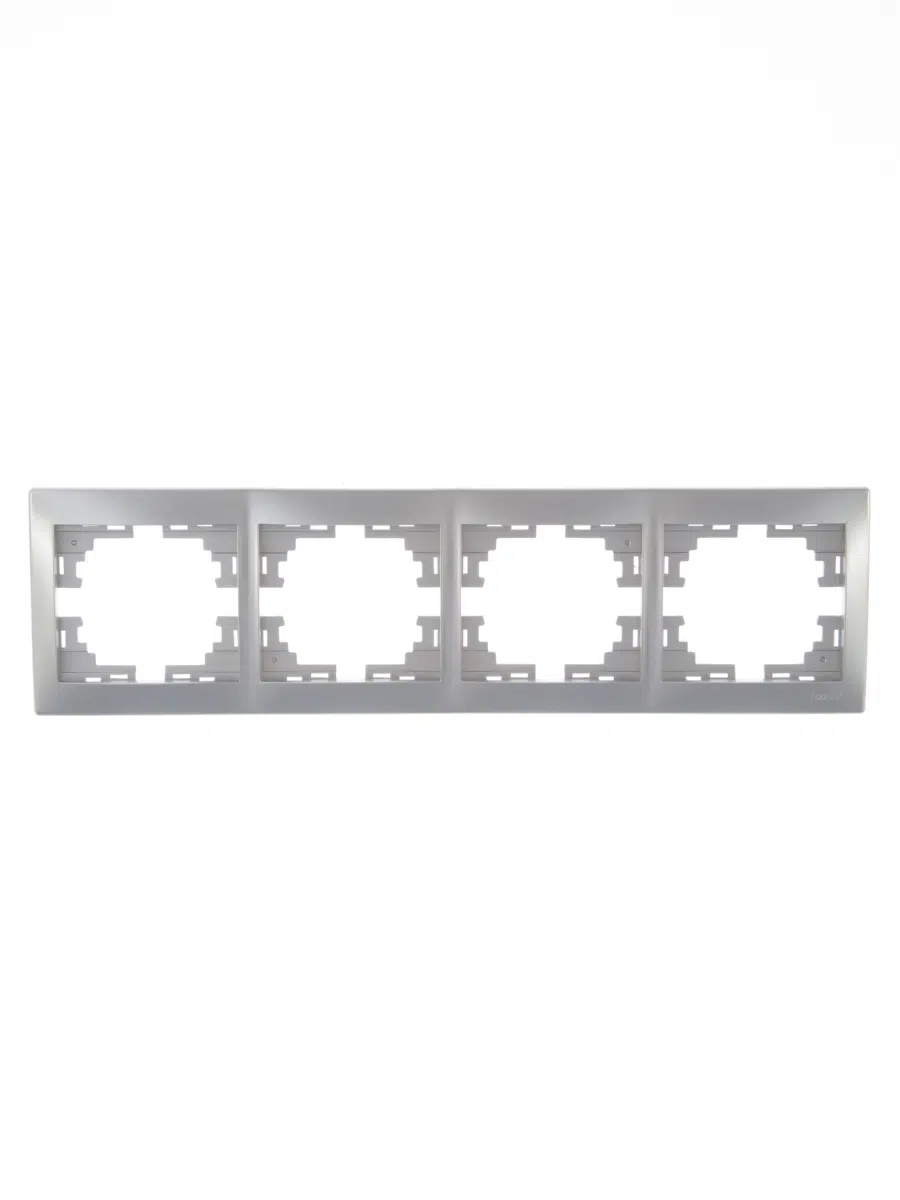 MIRA Рамка 4-ая горизонтальная серебро LEZARD 701-1010-149