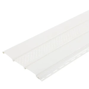 Софит ПВХ с перфорацией 2700х300 мм белый, 0.81 м2