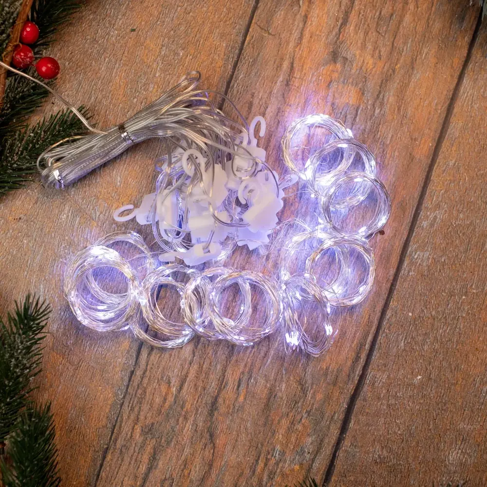 88961526 Электрогирлянда Auralight Утренняя роса 6x3 м 450 ламп холодный белый цвет света 8 режимов работы STLM-1436665  - Вид №1