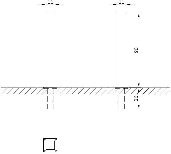 Euroform W Столб металлический с подсветкой  425n  - Вид №5
