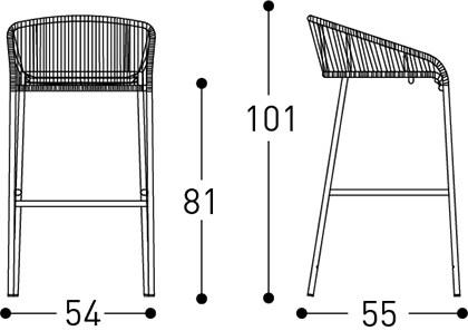 Varaschin Табурет из синтетического волокна со спинкой Cricket sun-id-1401526 - Вид №6
