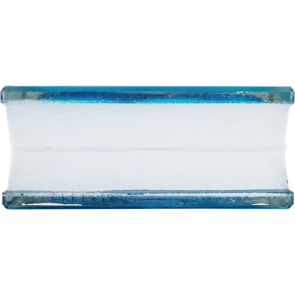 Стеклоблок Волна цвет ярко-бирюзовый полуматовый VITRABLOCK STLM-2183117 - Вид №1