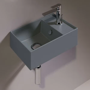 AG40CEMENTOMATT Подвесная раковина настенная прямоугольная Simas Agile серая