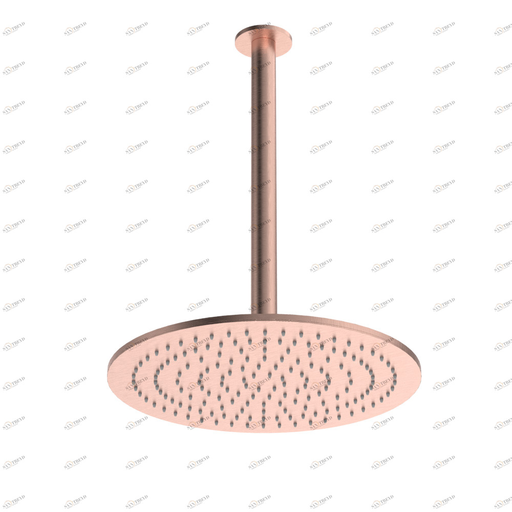 Graffio Круглая душевая лейка Ø 300 мм с потолочным держателем 300 мм. GY813 