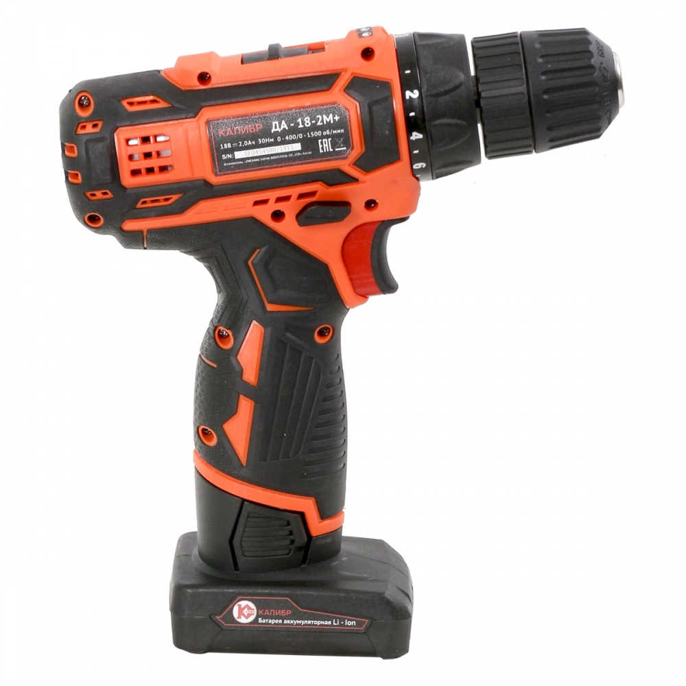 75099 Калибр Аккумуляторная дрель (Li-Ion) ДА-18-2М+  - Вид №1