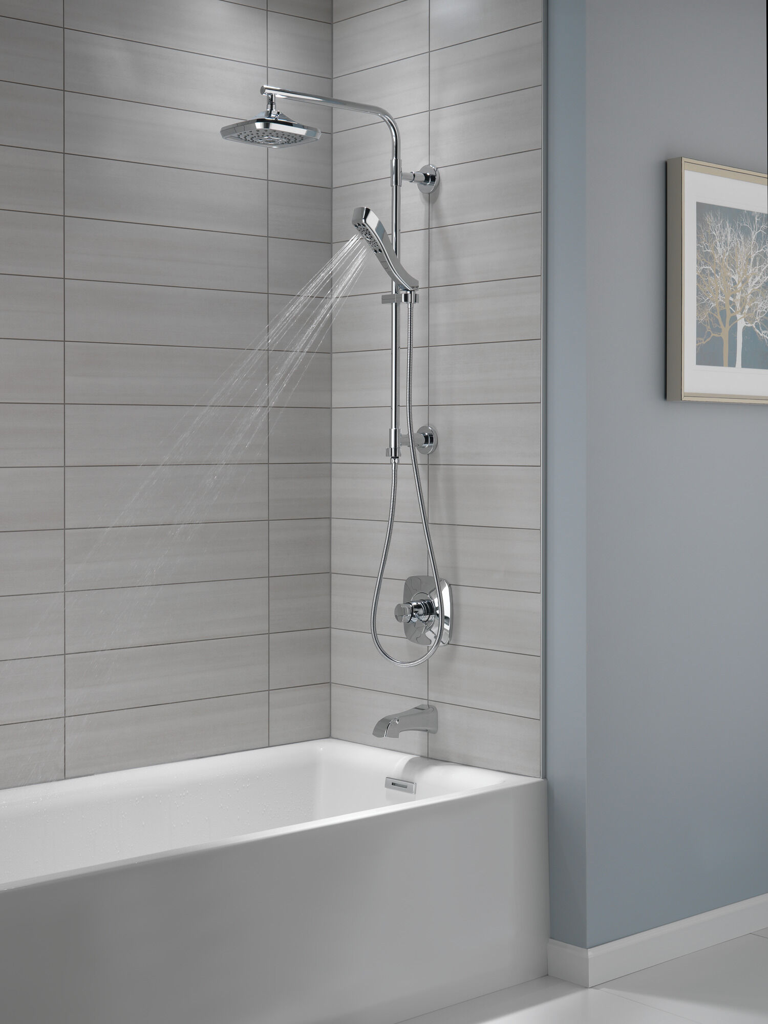 58820-BL Душевая стойка 26 дюймов, круглая Delta Faucet Universal Showering Матовый черный  - Вид №8