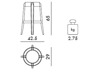 Высокий штабелируемый стул из поликарбоната с подставкой для ног Kartell CHARLES GHOST ARCH-00063123 - Вид №24