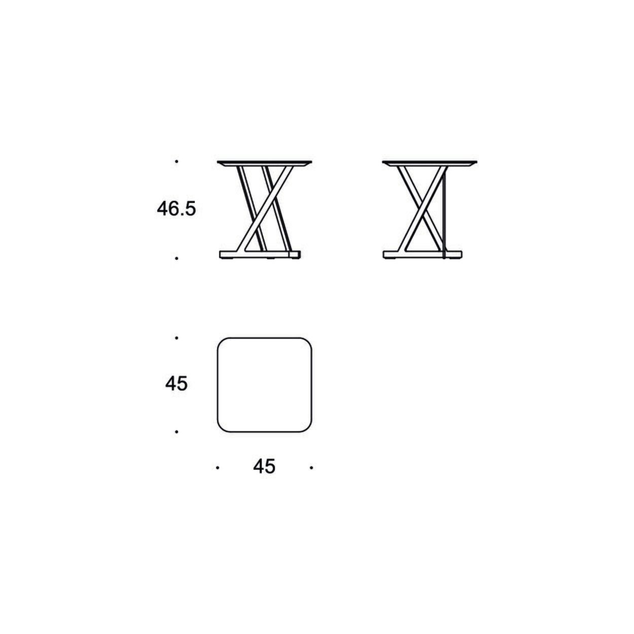Квадратный металлический журнальный столик Busnelli JAGGER ARCH-00027891 - Вид №3