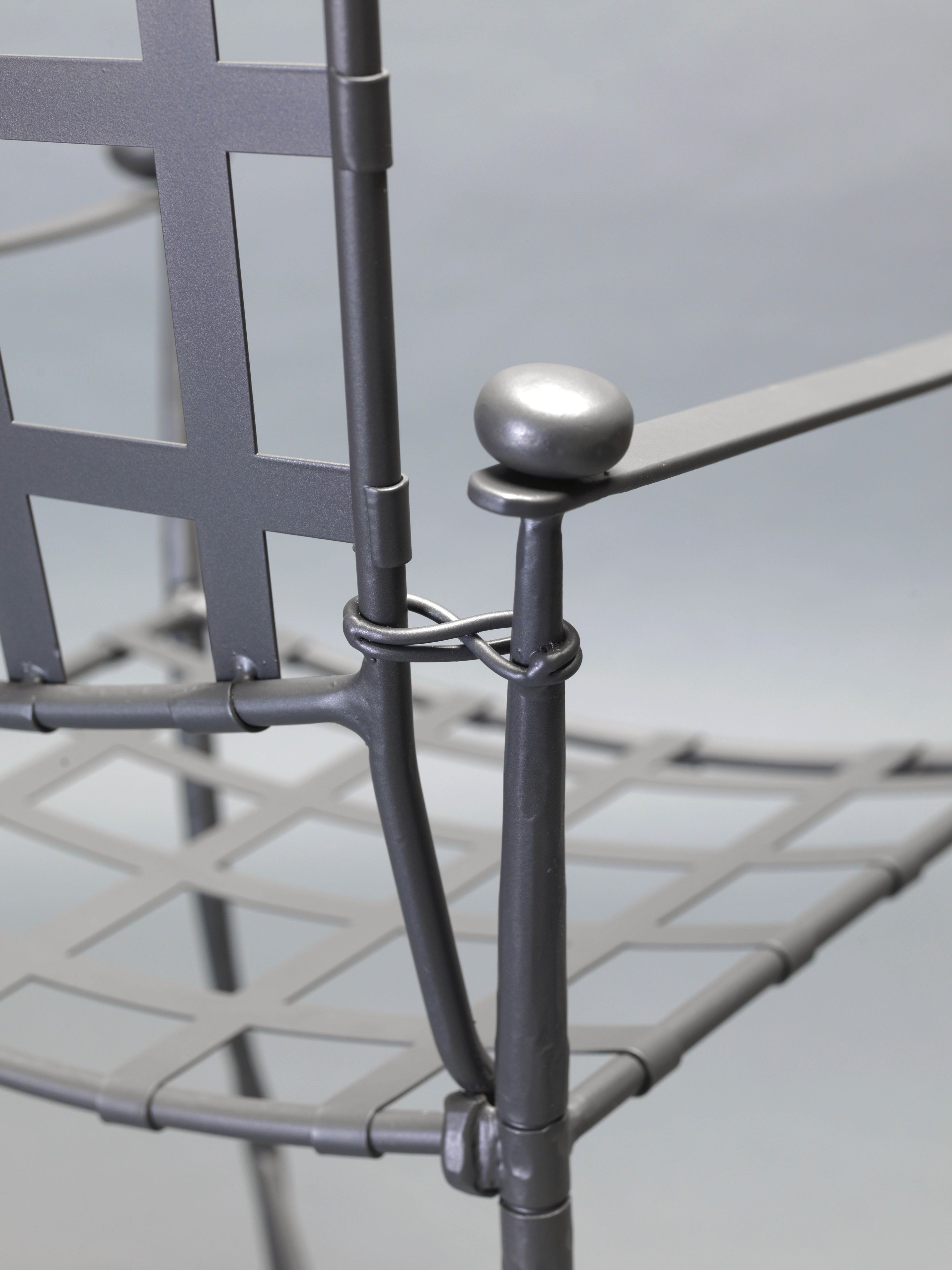 Садовый стул из нержавеющей стали с подлокотниками OFFICINACIANI плетение ARCH-00011009 - Вид №1