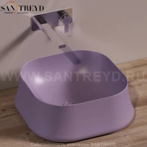 SH06PRUGNAMATT Накладная раковина на столешницу  квадратная Simas Sharp