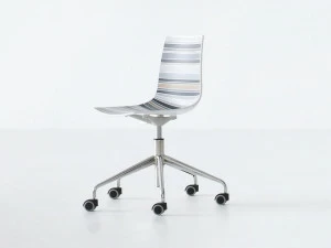 GABER Вращающийся стул из технополимера с 5 спицами на колесах Colorfive