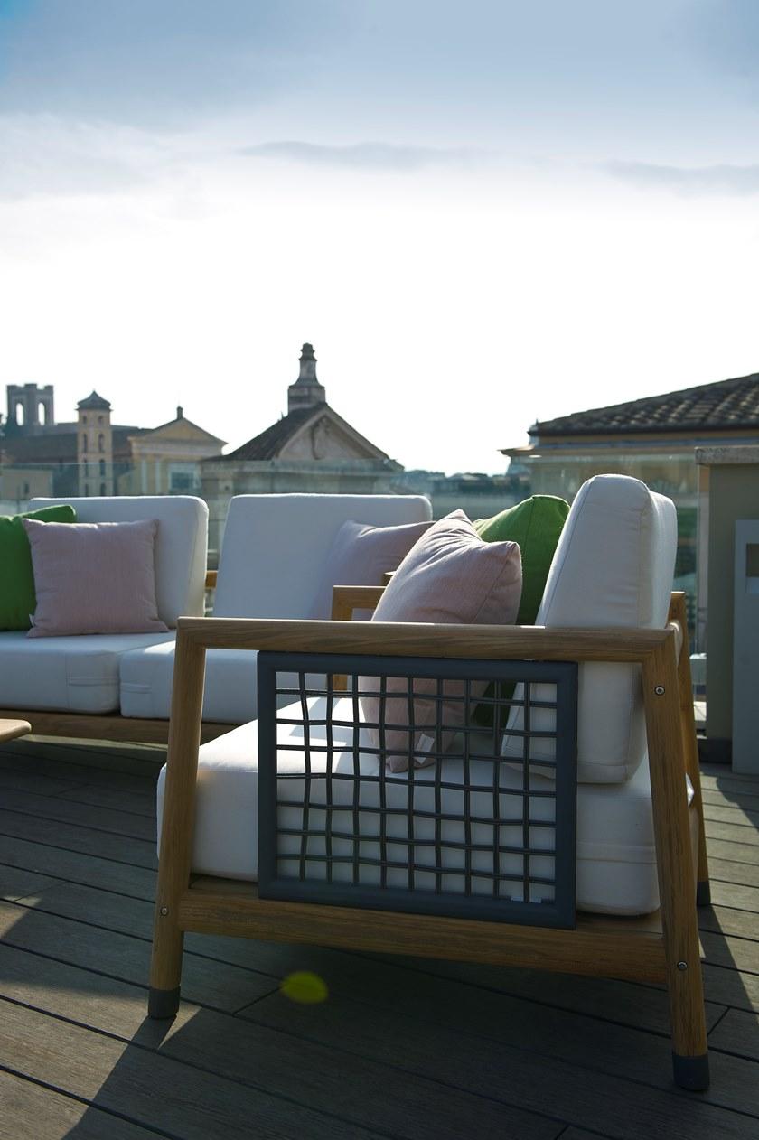 Unopiù Садовое кресло из тика с подлокотниками Quadra Pamopol - Вид №5