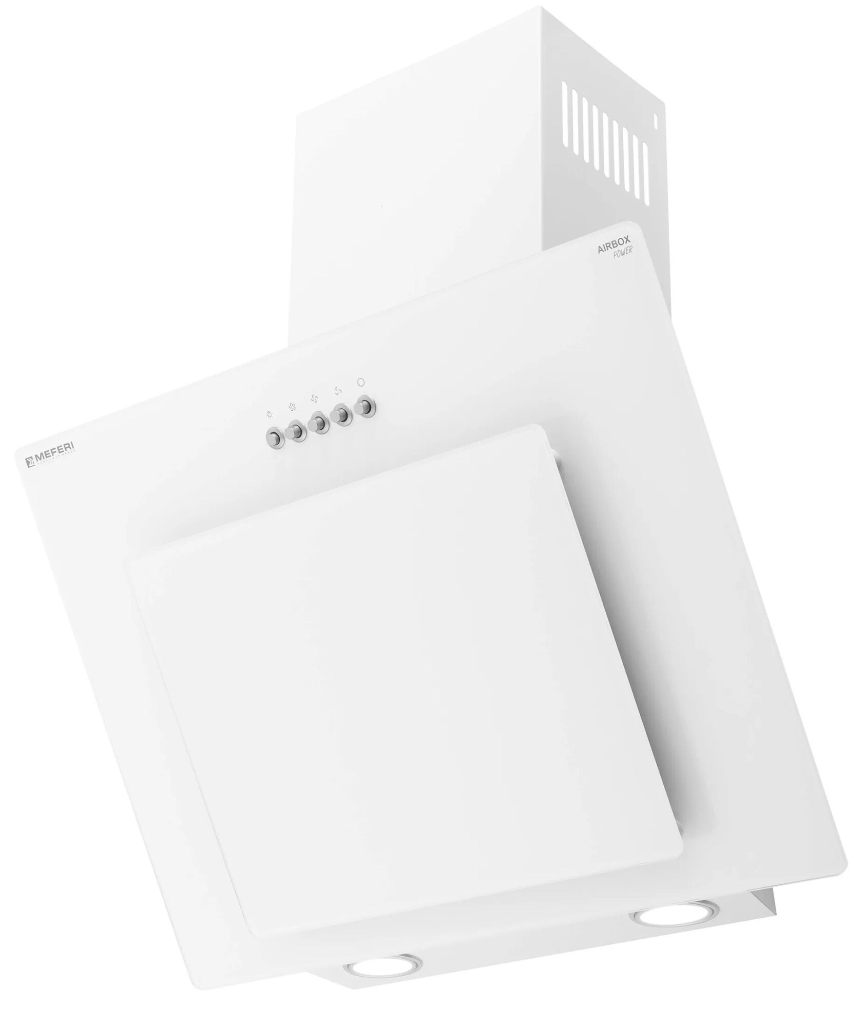 9168702 Вытяжка наклонная Meferi AIRBOX60WH POWER белый/белый STDN-0149471 - Вид №2