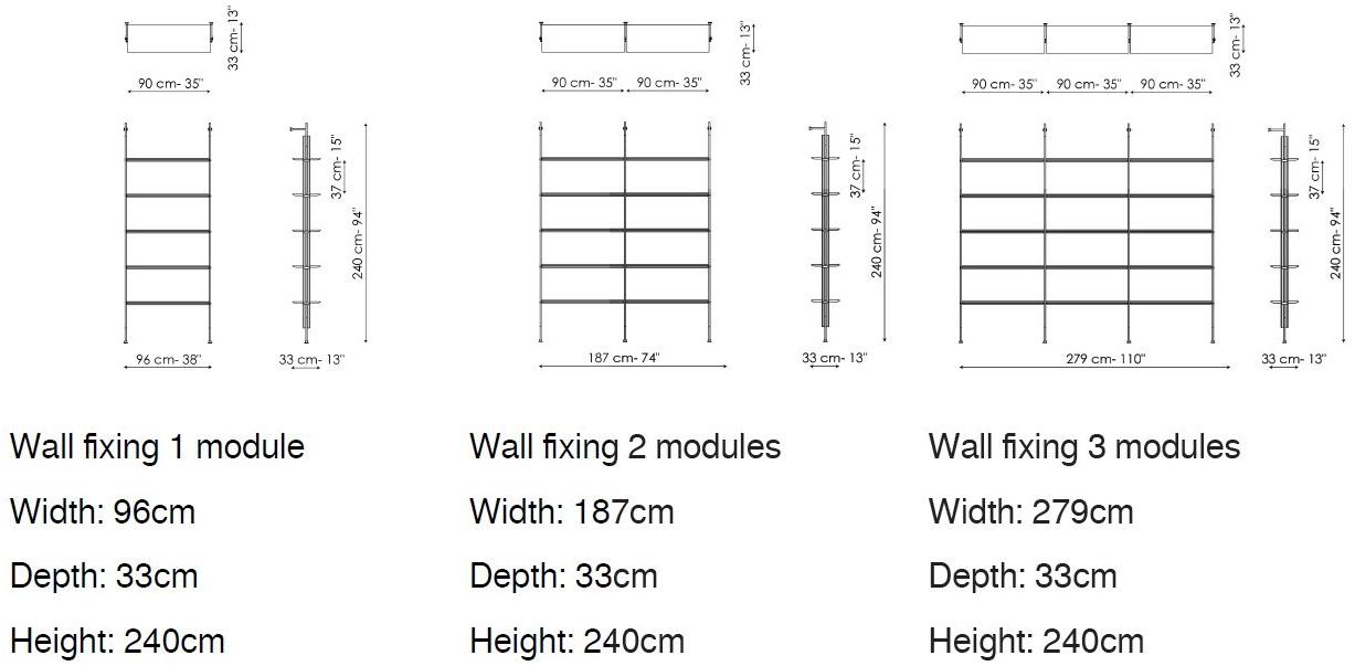 Bonaldo Модульный настенный книжный шкаф из дерева sun-id-1369430 - Вид №3