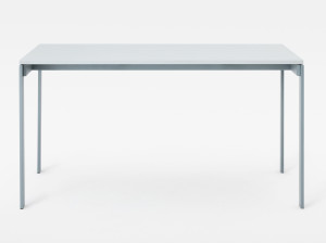 Прямоугольный металлический стол с ящиками