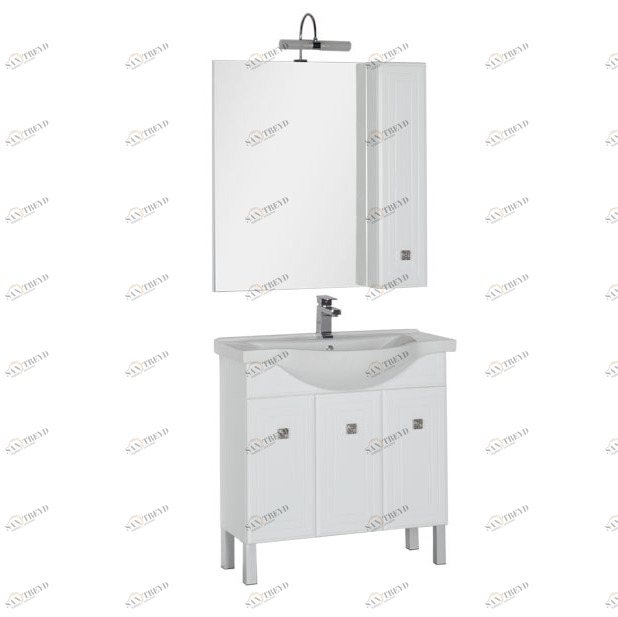 Комплект мебели Aquanet Стайл 85 белый (3 дверцы) 00181584