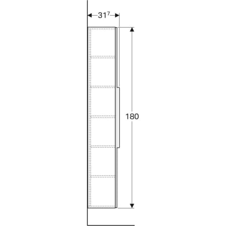 840000000 Высокий шкафчик Geberit iCon с одной дверью Geberit  - Вид №4