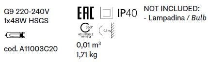 Силиконовый настенный светильник с гибкой рукояткой Fabbian ARCH-00149128 - Вид №7